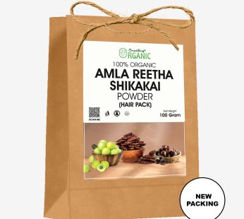 Brown Bag Amla Reetha Shikakai Mix Powder – 100% Natural Hair Care for Strength, Shine & Scalp Health